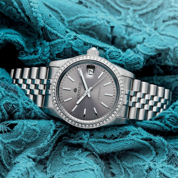 NWT Automatic Crystal Surround Bezel Watch